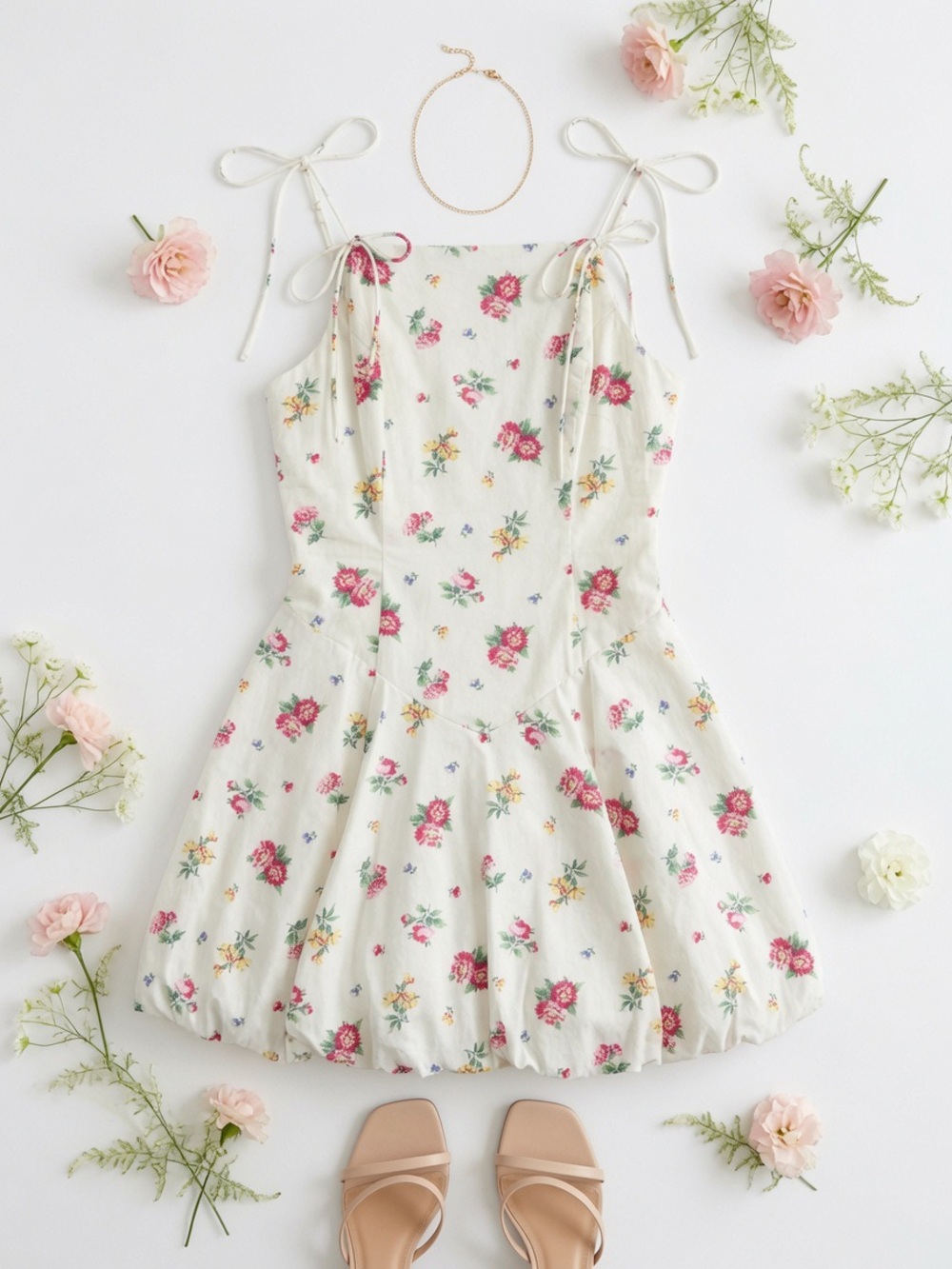 Floral print mini dress